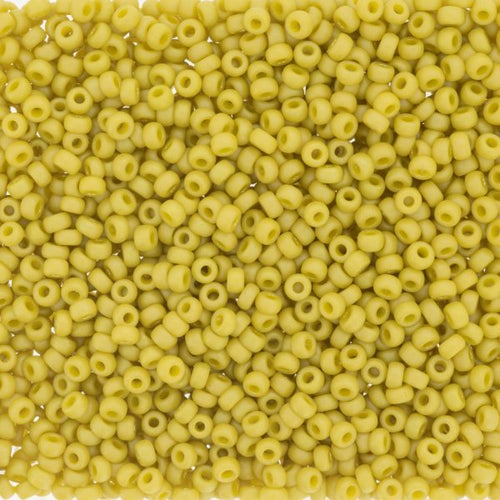Miyuki Seed Beads 11/0 - SB4692 Opaque Frosted Glazed Rainbow Yellow Matte AB