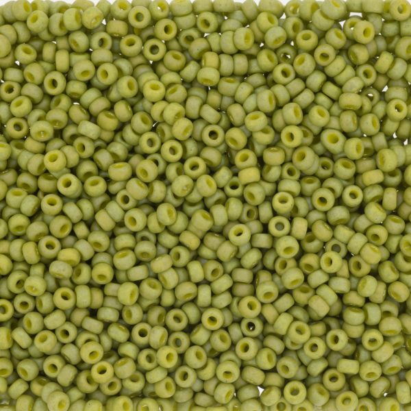 Miyuki Seed Beads 11/0 - SB4697 Opaque Frosted Glazed Rainbow Green Lime Matte AB