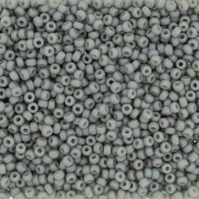 Miyuki Seed Beads 11/0 - SB4705 Opaque Frosted Glazed Rainbow Grey Matte AB