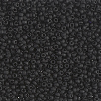 Miyuki Seed Beads 11/0 - SB0401F Opaque Black Matte