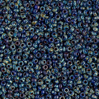 Miyuki Seed Beads 11/0 - SB4518 Opaque Cobalt Picasso