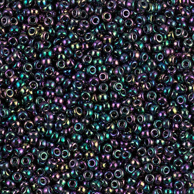 Miyuki Seed Beads 11/0 - SB0455 Opaque Black AB