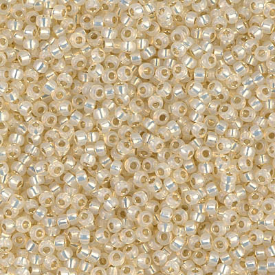 Miyuki Seed Beads 11/0 - SB0577 Alabaster Cream Silver Lined Dyed Alabaster