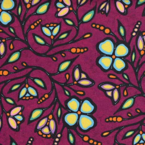 Ojibway Florals Canvas 12JTF3 - Magenta 100% Polyester Designer