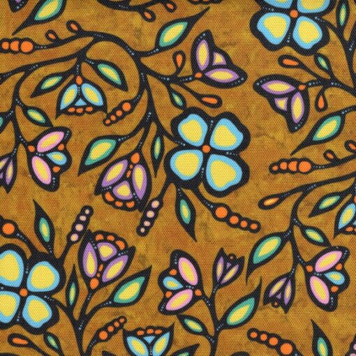 Ojibway Florals Canvas 12JTF3 - Moosehide 100% Polyester Designer