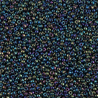 Miyuki Seed Beads 15/0 - SB0455 Opaque Black AB