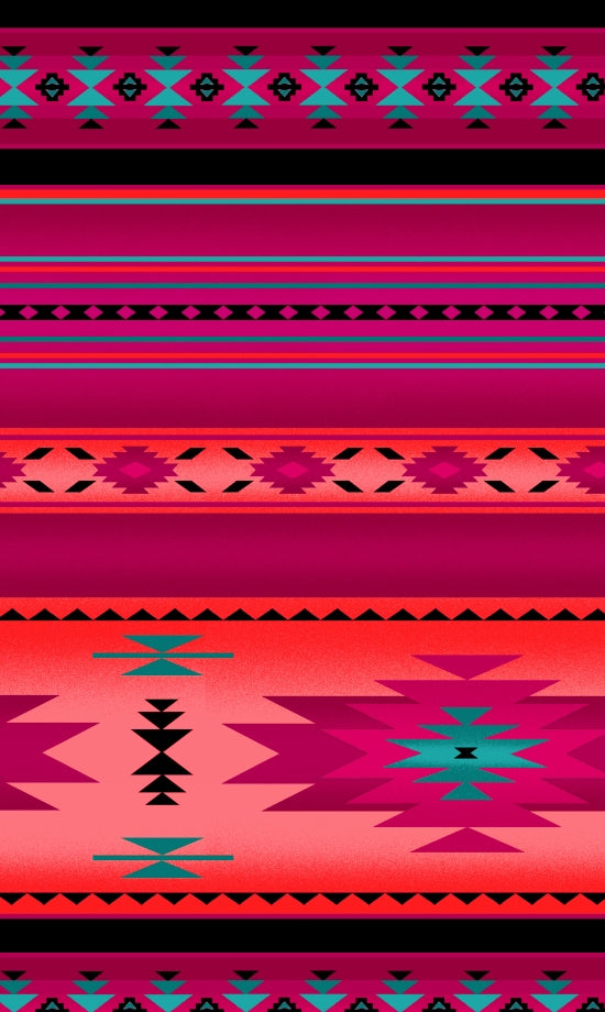 South western 201 - Pink 100% Cotton Designer