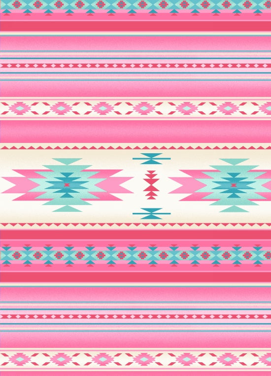 South western 201 - Soft pink 100% Cotton Designer