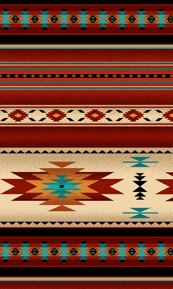 South western 201 - Terracotta 100% Cotton Designer