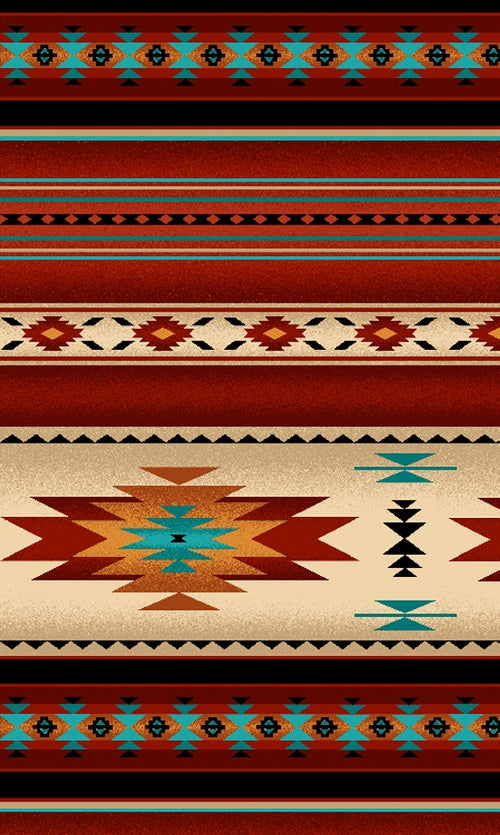 South western 201 - Terracotta 100% Cotton Designer