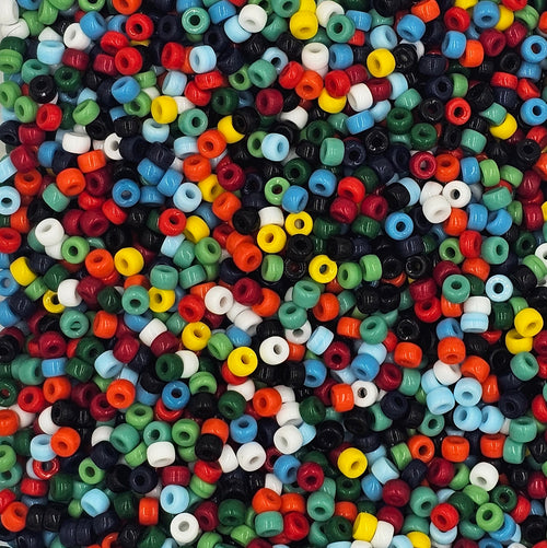 6mm - Glass Mini Crow Beads Mix - 500 un