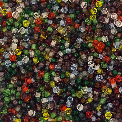 6mm - Glass Mini Crow Beads Mix - 500 un