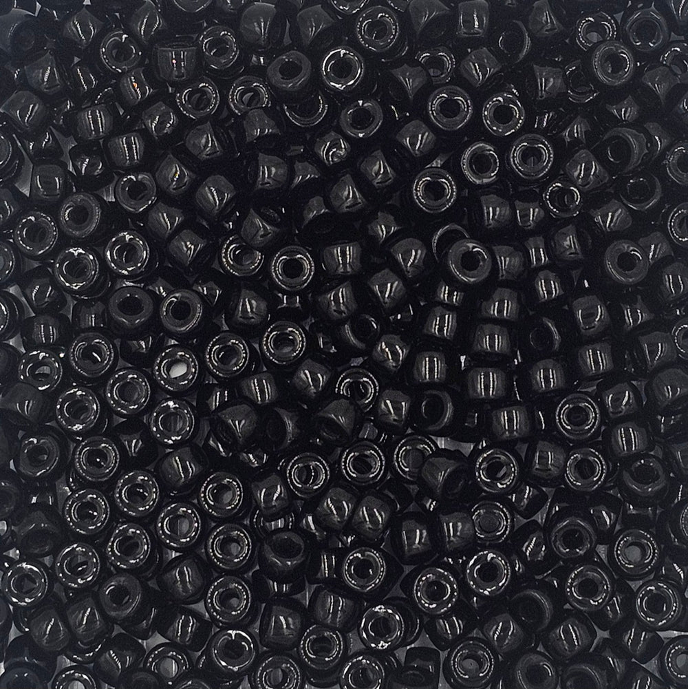 9mm - Glass Crow Beads Opaque