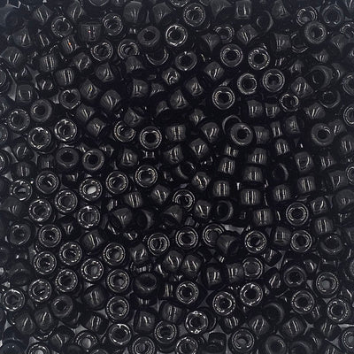 9mm - Glass Crow Beads Opaque