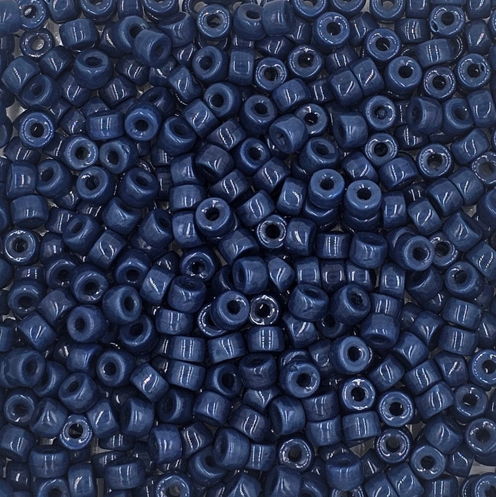 9mm - Glass Crow Beads Opaque