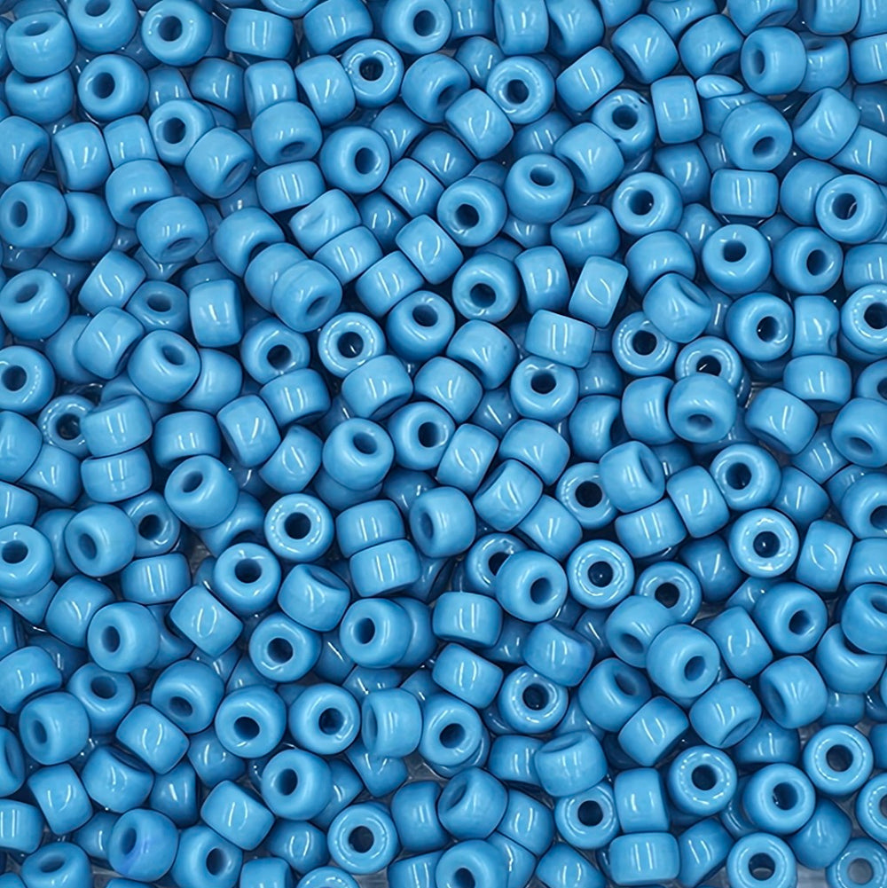9mm - Glass Crow Beads Opaque
