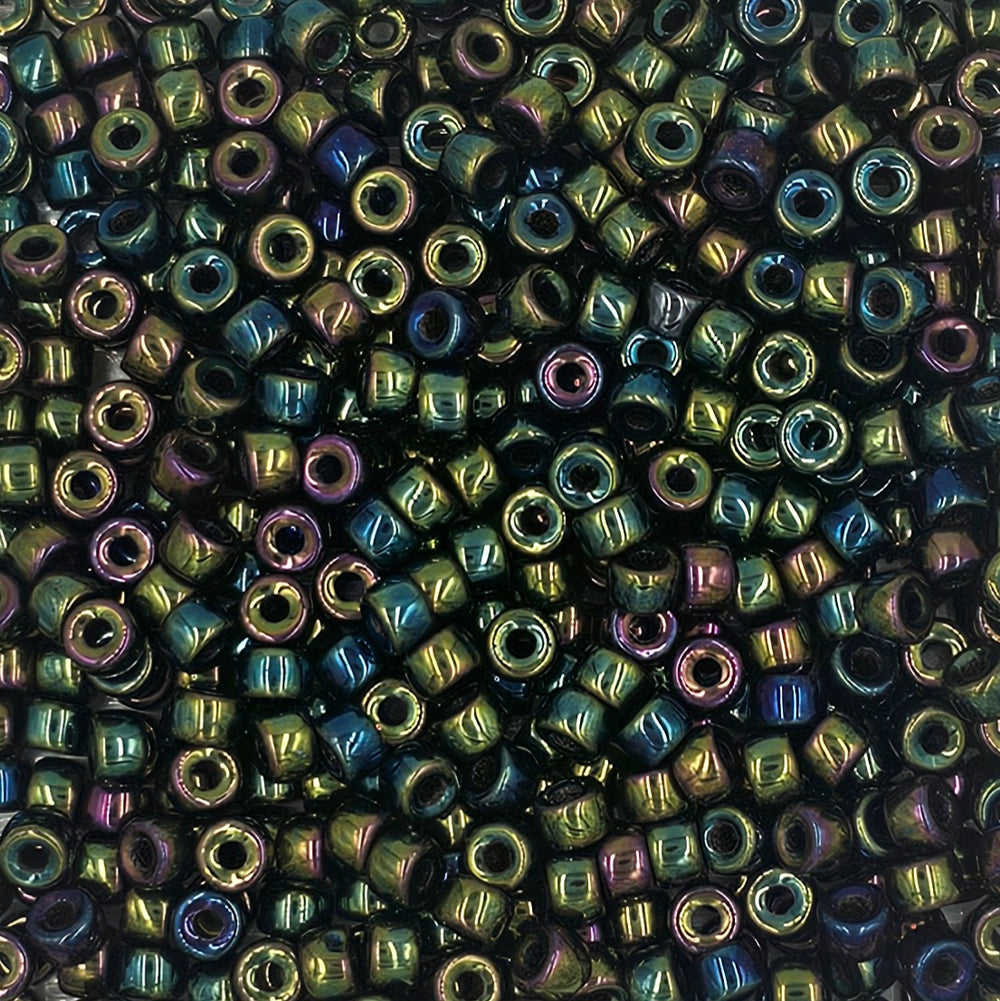 9mm - Glass Crow Beads Opaque