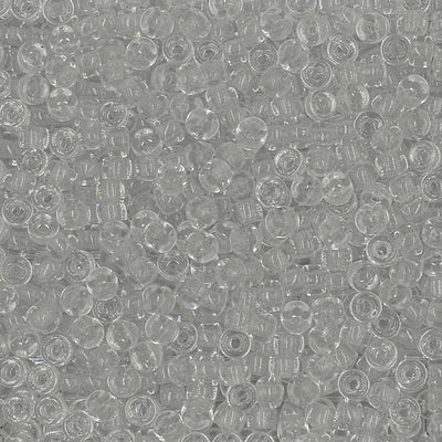 9mm - Glass Crow Beads Transparent