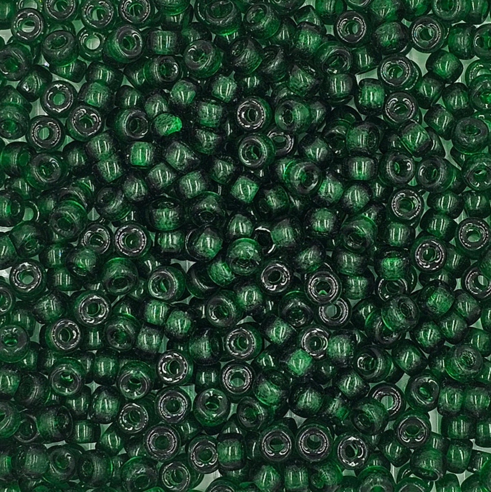 9mm - Glass Crow Beads Transparent