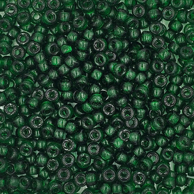 9mm - Glass Crow Beads Transparent
