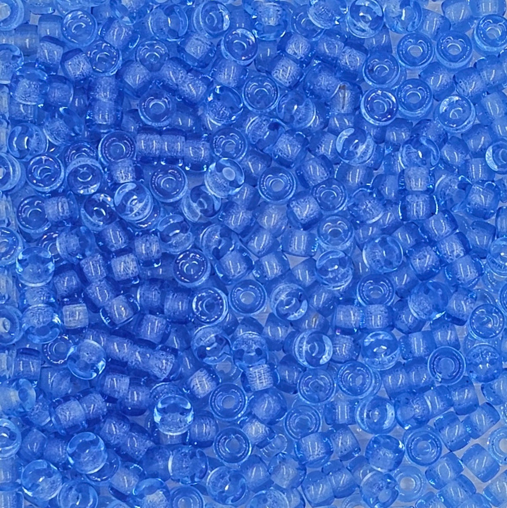 9mm - Glass Crow Beads Transparent