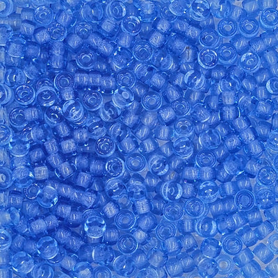 9mm - Glass Crow Beads Transparent