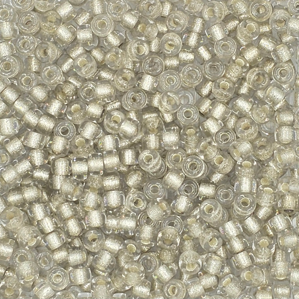 9mm - Glass Crow Beads Transparent