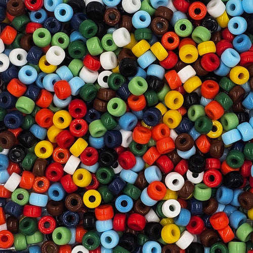 9mm - Glass Crow Beads Mix