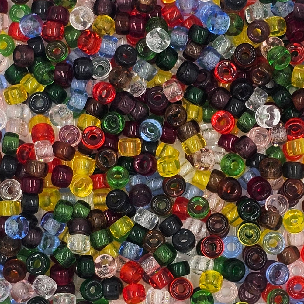 9mm - Glass Crow Beads Mix