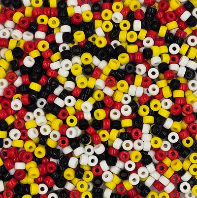 6mm - Glass Mini Crow Beads Mix - 500 un