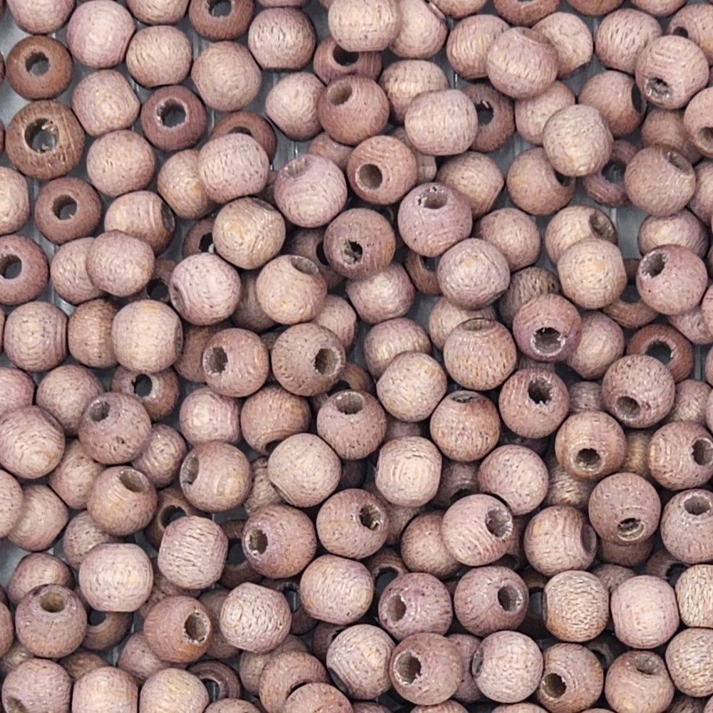 6mm - Round Wooden Beads / Ø=2 mm