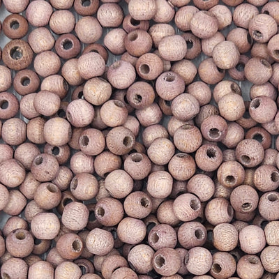6mm - Round Wooden Beads / Ø=2 mm