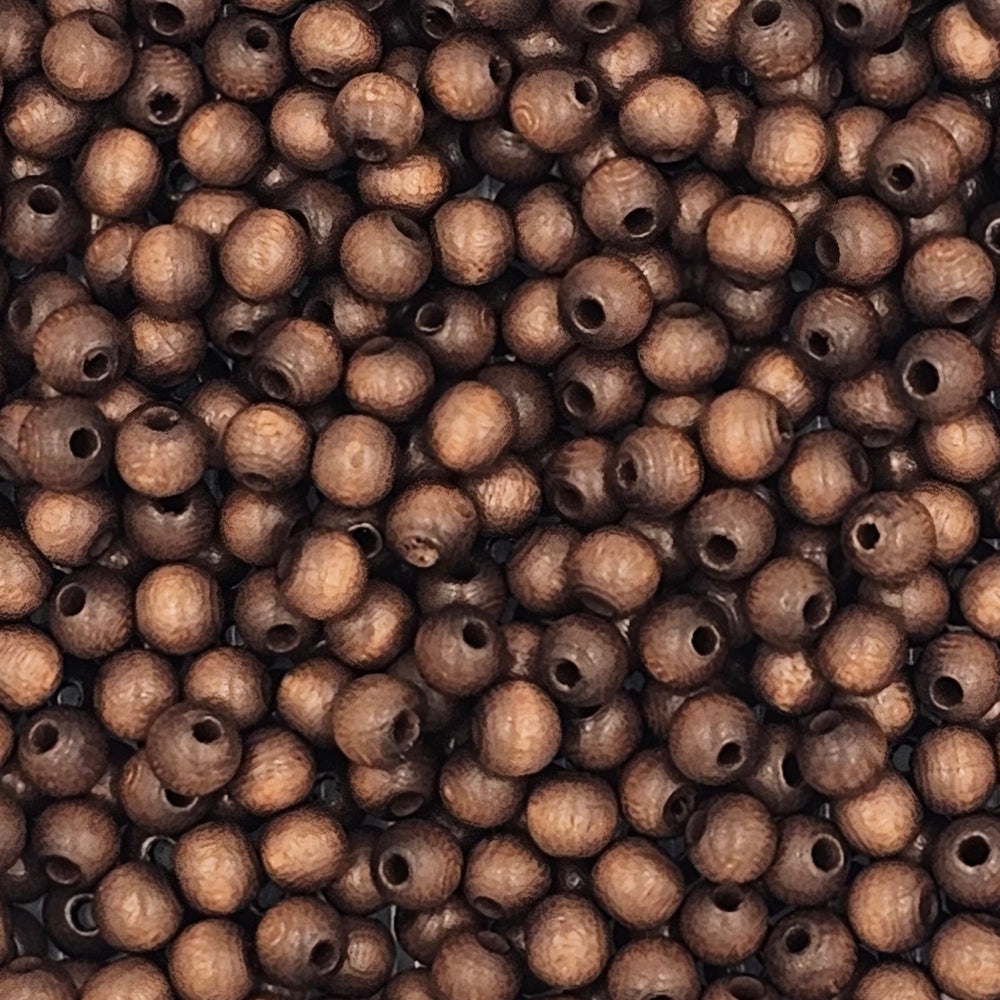 6mm - Round Wooden Beads / Ø=2 mm