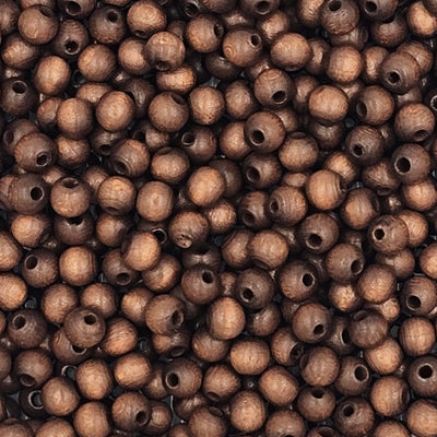 6mm - Round Wooden Beads / Ø=2 mm