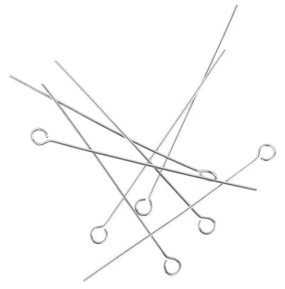 2.5 in - Eye pins 24ga • Rhodium