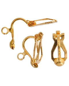 13x8mm - Clip-on earring with hoop - LF/NF - 10 pcs