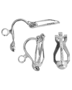 13x8mm - Clip-on earring with hoop - LF/NF - 10 pcs