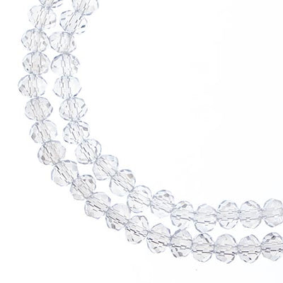 4x3 mm - Crystal Lane - Faceted Bead - 2 strands on cord
