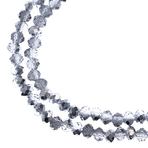 4x3 mm - Crystal Lane - Faceted Bead - 2 strands on cord
