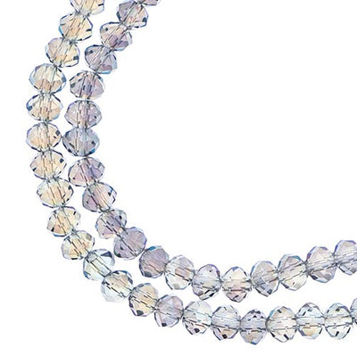 4x3 mm - Crystal Lane - Faceted Bead - 2 strands on cord