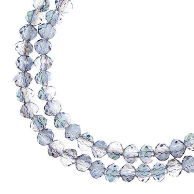 4x3 mm - Crystal Lane - Faceted Bead - 2 strands on cord