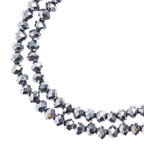 4x3 mm - Crystal Lane - Faceted Bead - 2 strands on cord