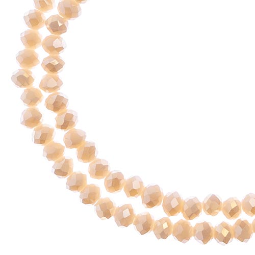 4x3 mm - Crystal Lane - Faceted Bead - 2 strands on cord