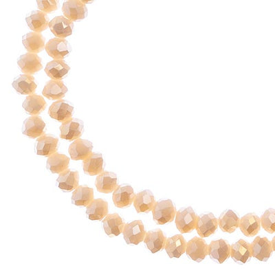 4x3 mm - Crystal Lane - Faceted Bead - 2 strands on cord
