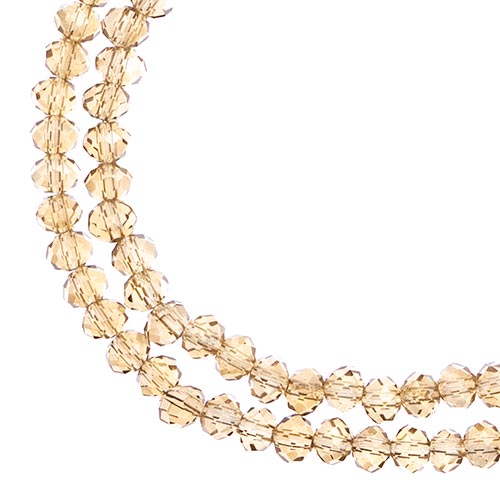 4x3 mm - Crystal Lane - Faceted Bead - 2 strands on cord