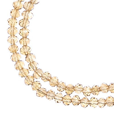 4x3 mm - Crystal Lane - Faceted Bead - 2 strands on cord