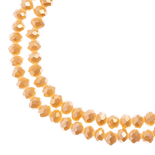 4x3 mm - Crystal Lane - Faceted Bead - 2 strands on cord
