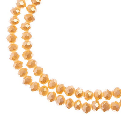 4x3 mm - Crystal Lane - Faceted Bead - 2 strands on cord