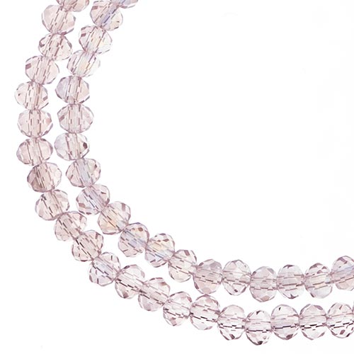 4x3 mm - Crystal Lane - Faceted Bead - 2 strands on cord