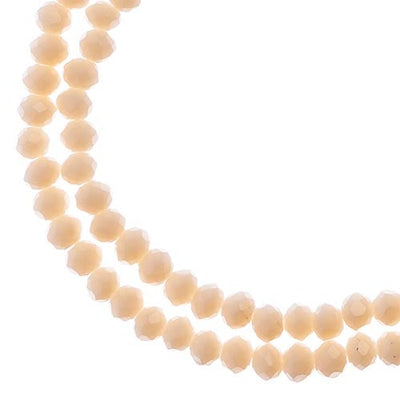 4x3 mm - Crystal Lane - Faceted Bead - 2 strands on cord